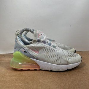 Nike Air Max 270 White Pink Green Athletic Shoes
